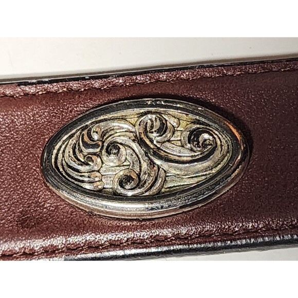 Donna Katz Vintage Leather Embellished Belt Brown Length 39" Western - Picture 4 of 7